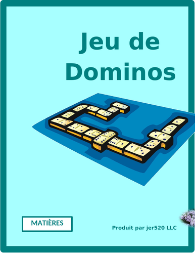 Matières (School Subjects in French) Dominoes