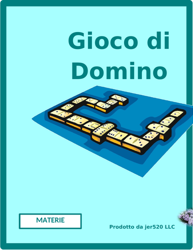 Materie (School Subjects in Italian) Dominoes