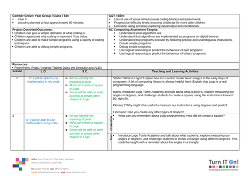 KS2 Logo Programming ICT Scheme of Work
