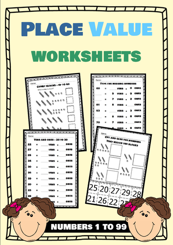 Place Value Worksheets (Number 1 to 99)