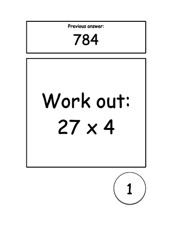 Multiplication Treasure Hunt