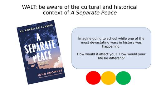 A Separate Peace - Context