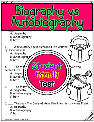 Biography vs Autobiography Test
