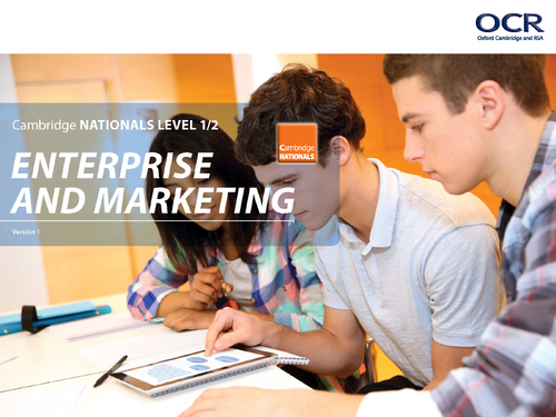 OCR Cambridge Nationals Enterprise and Marketing - revenue, costs and profit