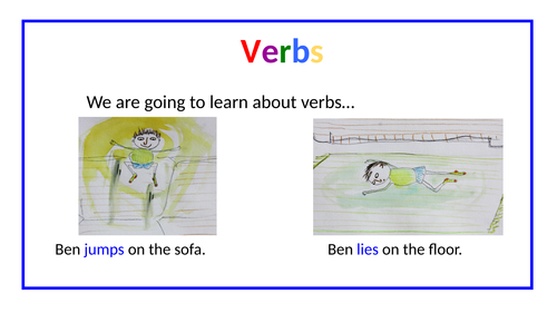 Identify and use present and past tense verbs (Presentation & Exercises) - Year 2 SPAG