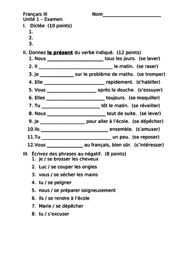 Rouge Unit 1 Test | Teaching Resources