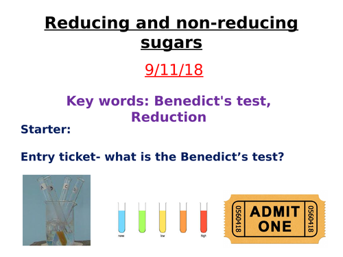 Reducing and non-reducing sugars