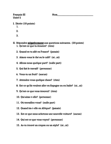 Rouge Unit 5 Test