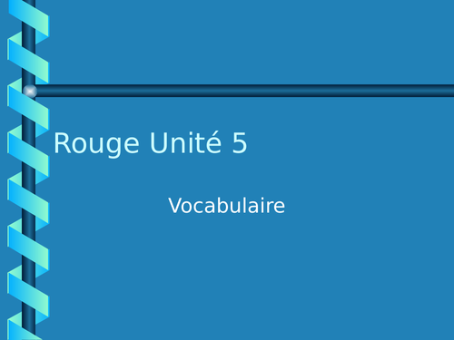 Rouge Unit 5 Vocabulary PowerPoint