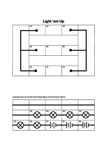 Light 'Em Up - The circuits board game