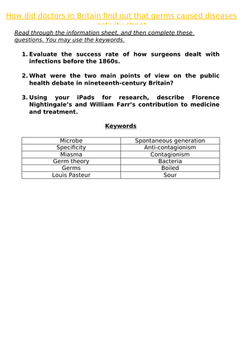 Germ Theory and Lister