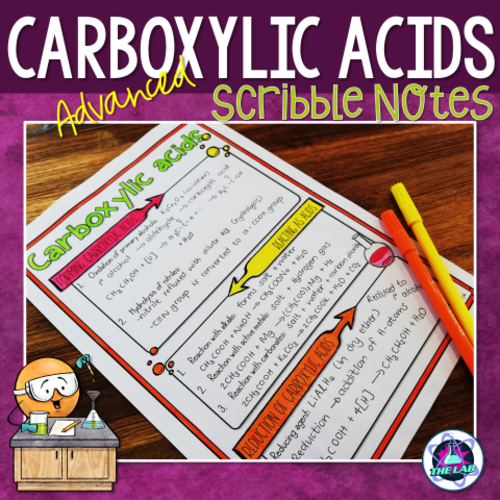 Carboxylic Acids Scribble Notes FREEBIE