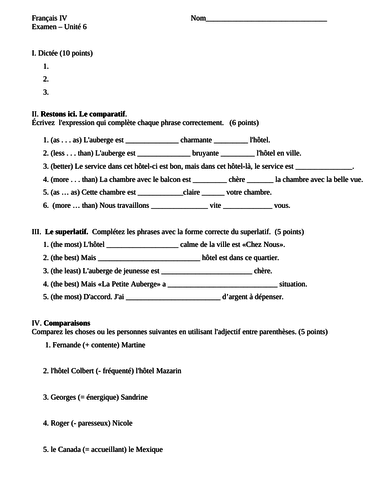 Rouge Unit 6 Test