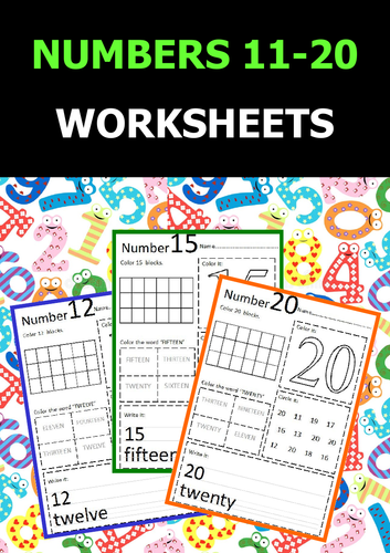 NUMBERS 11-20 WORKSHEETS