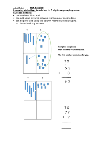 Year 3 Addition plans and resources