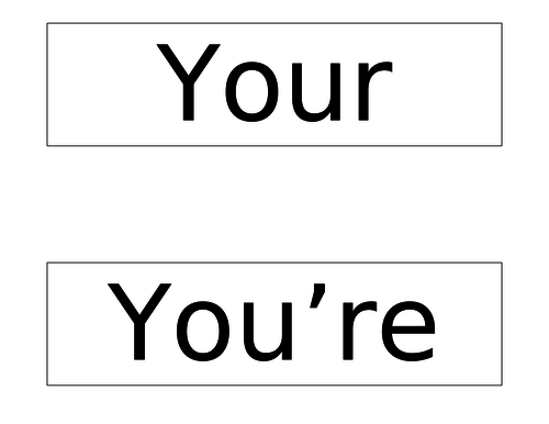 When to use your and you're