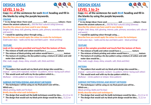 Writing frame - annotating design ideas based on surface decoration
