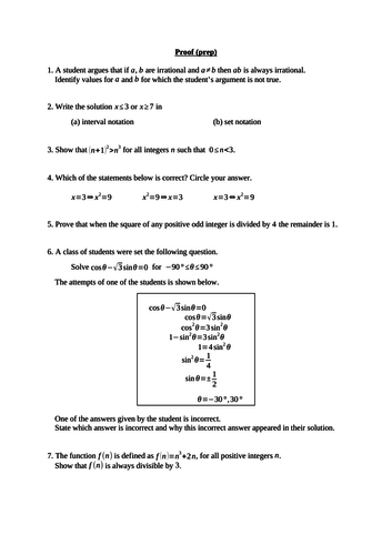 Proof (new A level maths)