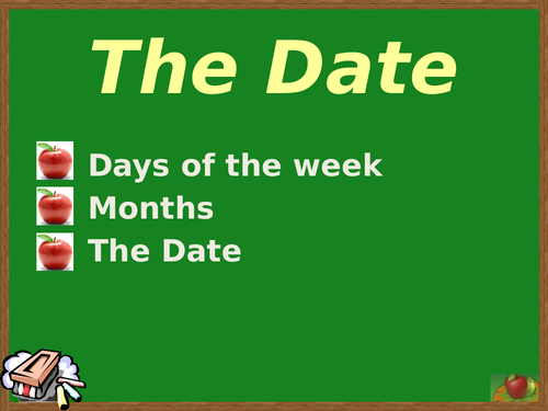 Date in English PowerPoint