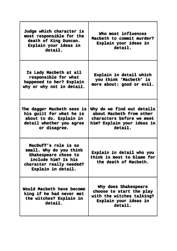 Macbeth GCSE Revision Board Game | Teaching Resources