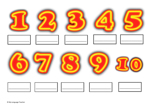 WORKSHEET KS2 Spanish: Numbers. Los numeros.