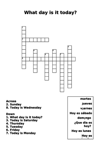 Days Of The Week And Months Of The Year Word Search Wordmint