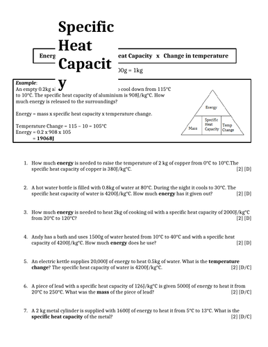 Specific Heat Capacity