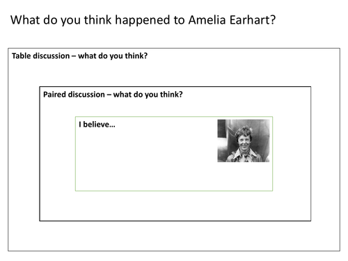 What do you think happened to Amelia Earhart Discussion Activity Template