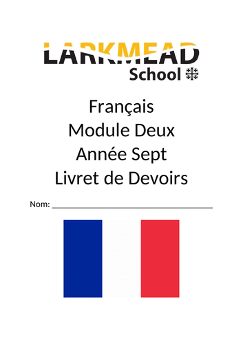 French - Family Topic Homework/Activity Booklet