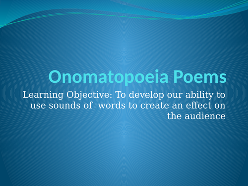 Onomatopoeic Poems