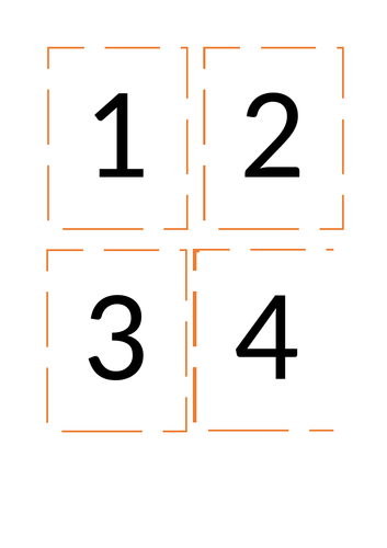Number cards and pizza boards (fractions) resources for maths