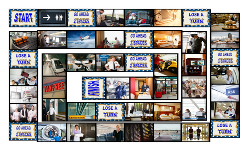 Airports and Hotels Legal Size Photo Board Game