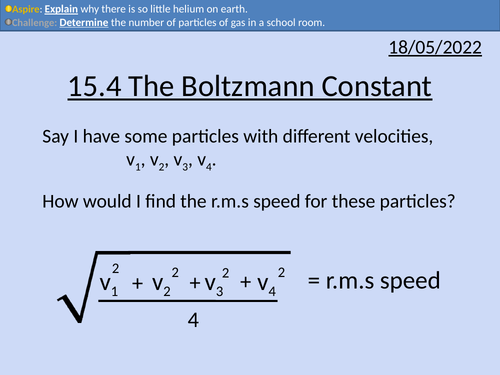 OCR A Level Physics: The Boltzmann constant