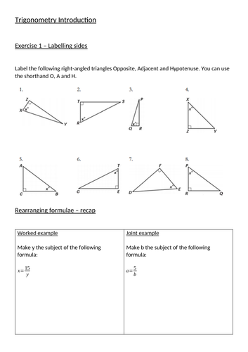 Trigonometry - missing sides