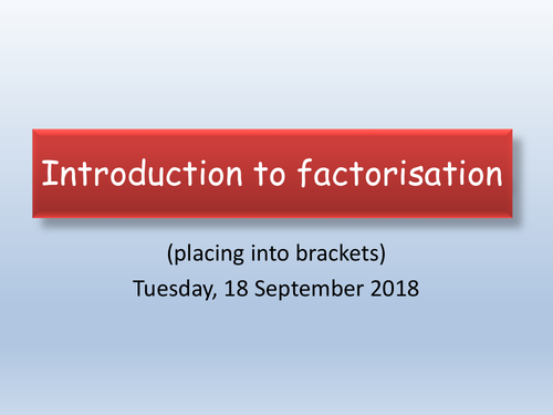 GCSE Maths : Factorising trinomials