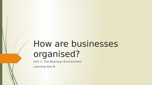 Unit 1 Learning Aim B