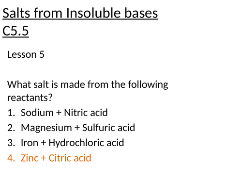 Making Salts Required Practical