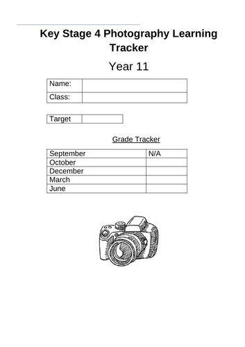 Ks4 Photography Learner booklet