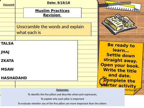 AQA 9-1 GCSE Religious Studies: Muslim Practices - The Five Pillars revision lesson