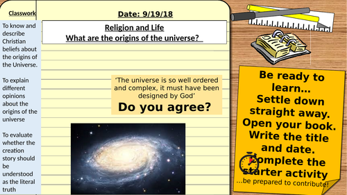 AQA 9-1 Religious Studies GCSE - Religion and Life: Origins of the Universe