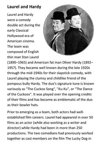 Laurel and Hardy Handout