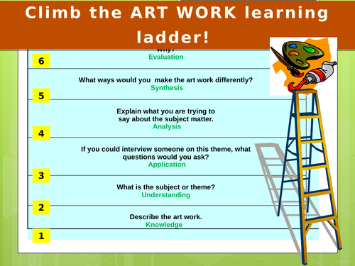 Art evaluation learning ladder - using Blooms Taxonomy