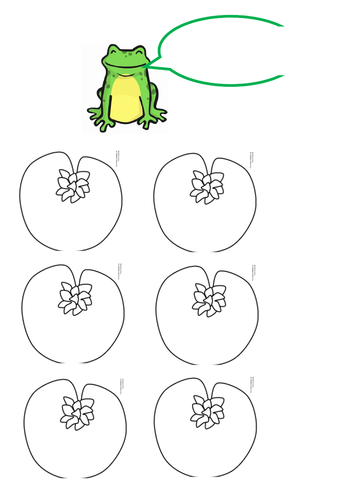 Partition a number in different ways frogs and lily pads worksheet