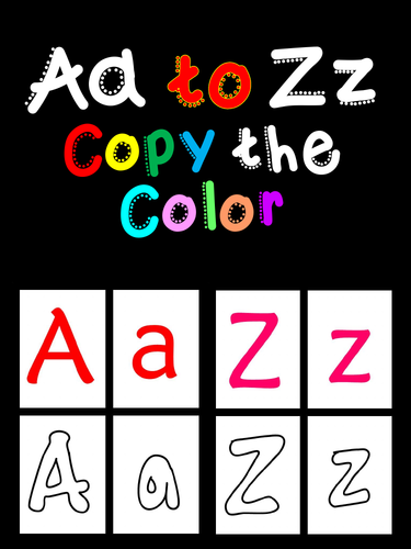 Aa to Zz Copy the Color - Alphabet