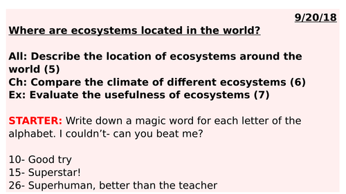 Where are Ecosystems?