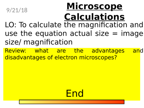 new spec microscope calculations
