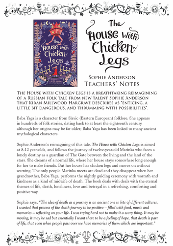 The House With Chicken Legs By Sophie Anderson Teachers Notes By