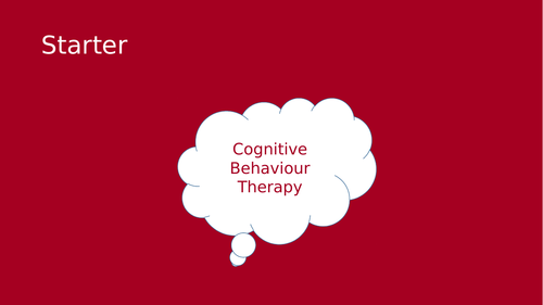 Therapies for depression - CBT