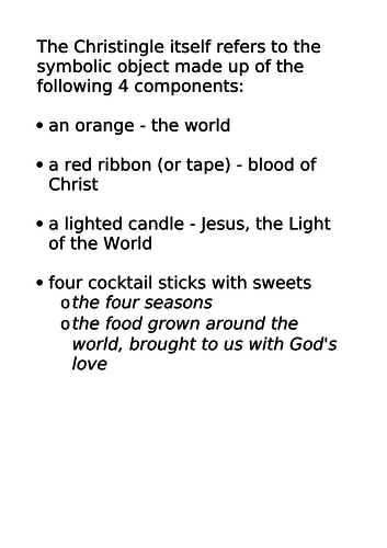 The meaning of the Christingle