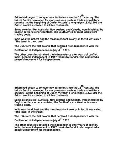 Enquiry Question: What impact did the British Empire have on its colonies?